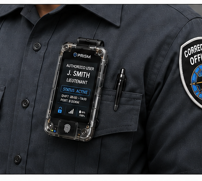 PRISM PIID worn by an authorized correctional professional